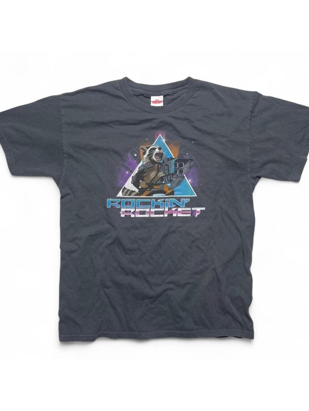 Marvel Rocket Raccoon Guardians Galaxy Graphic Tee L